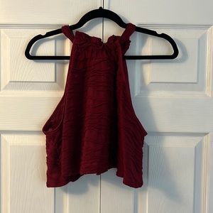 Deep red halter crop top. Worn once.